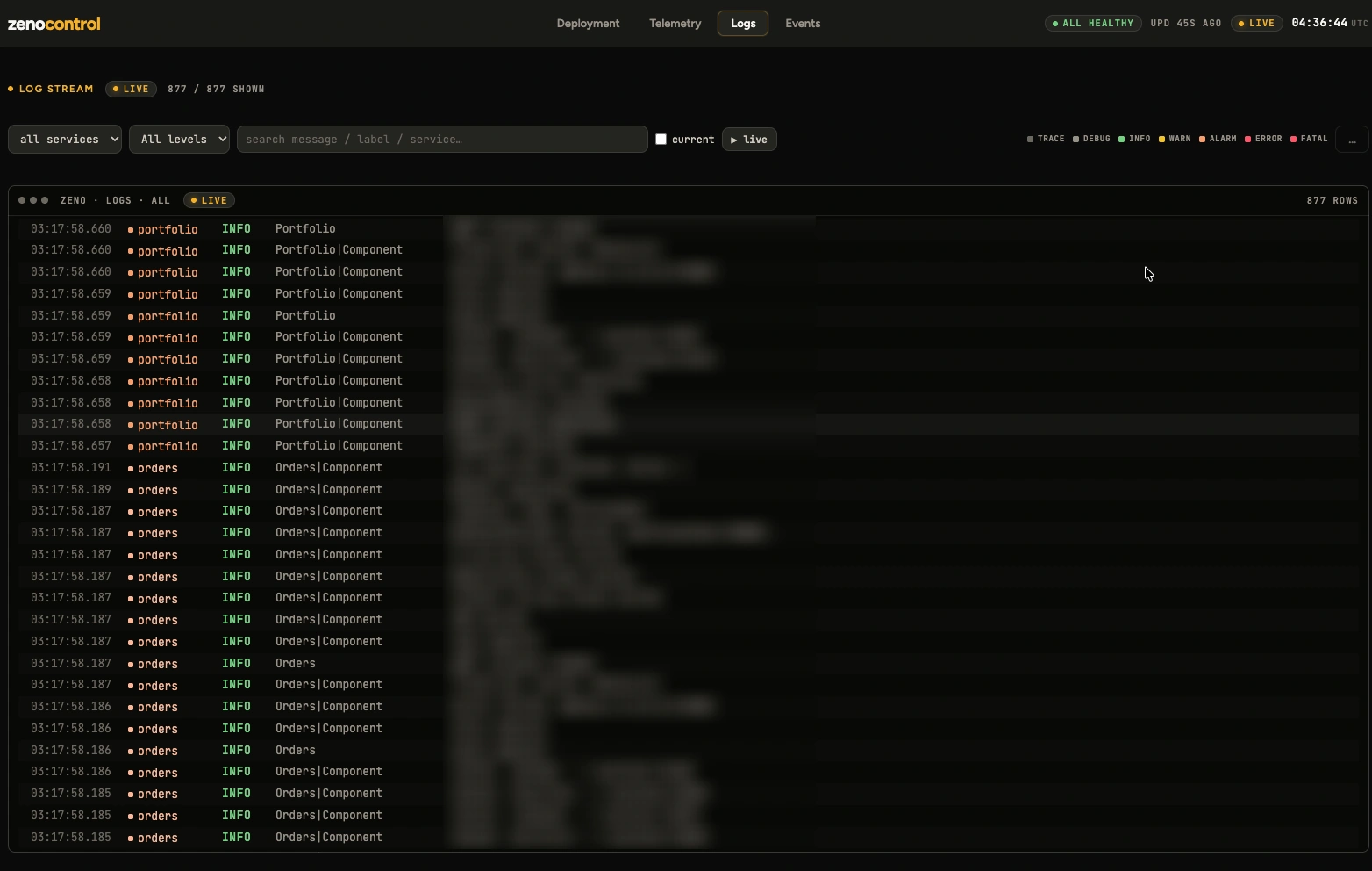 zenocontrol Logs